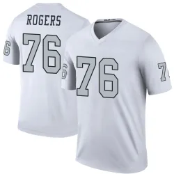 Youth Caleb Rogers Las Vegas Raiders No.76 Legend Color Rush Jersey - White