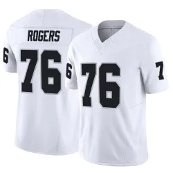 Youth Caleb Rogers Las Vegas Raiders No.76 Limited Vapor F.U.S.E. Jersey - White