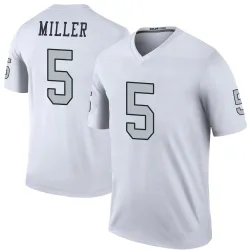 Youth Cam Miller Las Vegas Raiders No.5 Legend Color Rush Jersey - White
