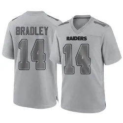 Youth Carter Bradley Las Vegas Raiders No.14 Game Atmosphere Fashion Jersey - Gray