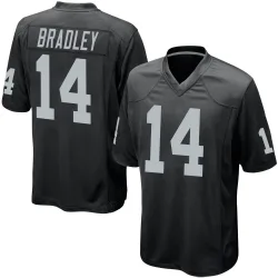 Youth Carter Bradley Las Vegas Raiders No.14 Game Team Color Jersey - Black