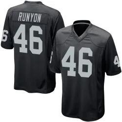 Youth Carter Runyon Las Vegas Raiders No.46 Game Team Color Jersey - Black