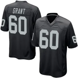 Youth Charles Grant Las Vegas Raiders No.60 Game Team Color Jersey - Black