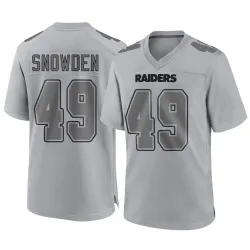 Youth Charles Snowden Las Vegas Raiders No.49 Game Atmosphere Fashion Jersey - Gray