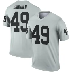 Youth Charles Snowden Las Vegas Raiders No.49 Legend Inverted Silver Jersey