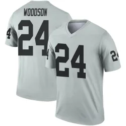 Youth Charles Woodson Las Vegas Raiders No.24 Legend Inverted Silver Jersey