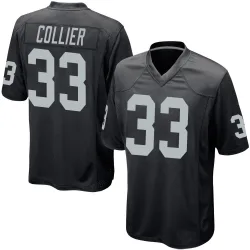 Youth Chris Collier Las Vegas Raiders No.33 Game Team Color Jersey - Black
