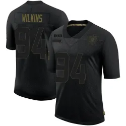 Youth Christian Wilkins Las Vegas Raiders No.94 Limited 2020 Salute To Service Jersey - Black