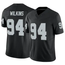 Youth Christian Wilkins Las Vegas Raiders No.94 Limited Vapor F.U.S.E. Jersey - Black
