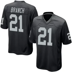 Youth Cliff Branch Las Vegas Raiders No.21 Game Team Color Jersey - Black