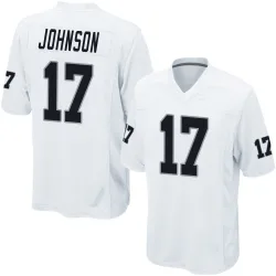 Youth Collin Johnson Las Vegas Raiders No.17 Game Jersey - White