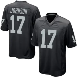 Youth Collin Johnson Las Vegas Raiders No.17 Game Team Color Jersey - Black