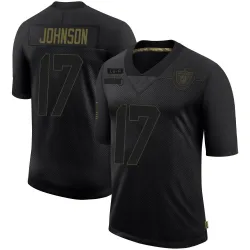 Youth Collin Johnson Las Vegas Raiders No.17 Limited 2020 Salute To Service Jersey - Black