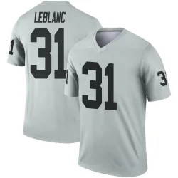 Youth Cre'Von LeBlanc Las Vegas Raiders No.31 Legend Inverted Silver Jersey