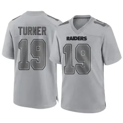 Youth DJ Turner Las Vegas Raiders No.19 Game Atmosphere Fashion Jersey - Gray