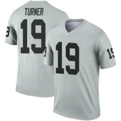 Youth DJ Turner Las Vegas Raiders No.19 Legend Inverted Silver Jersey