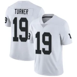 Youth DJ Turner Las Vegas Raiders No.19 Limited Vapor Untouchable Jersey - White
