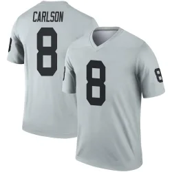 Youth Daniel Carlson Las Vegas Raiders No.8 Legend Inverted Silver Jersey