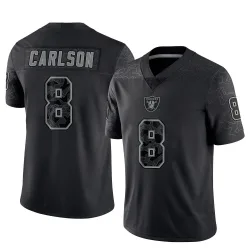 Youth Daniel Carlson Las Vegas Raiders No.8 Limited Reflective Jersey - Black