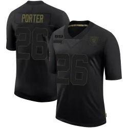 Youth Darien Porter Las Vegas Raiders No.26 Limited 2020 Salute To Service Jersey - Black
