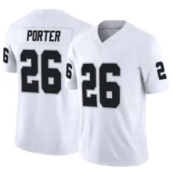 Youth Darien Porter Las Vegas Raiders No.26 Limited Vapor F.U.S.E. Jersey - White