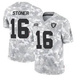 Youth Dillon Stoner Las Vegas Raiders No.16 Limited 2024 Salute to Service Jersey - Arctic Camo