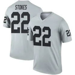 Youth Eric Stokes Las Vegas Raiders No.22 Legend Inverted Silver Jersey