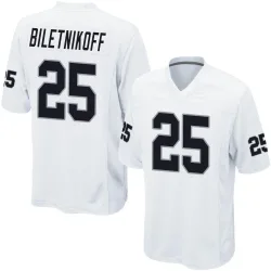 Youth Fred Biletnikoff Las Vegas Raiders No.25 Game Jersey - White