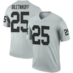 Youth Fred Biletnikoff Las Vegas Raiders No.25 Legend Inverted Silver Jersey