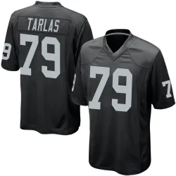 Youth George Tarlas Las Vegas Raiders No.79 Game Team Color Jersey - Black