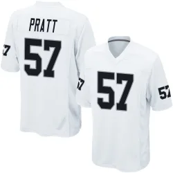 Youth Germaine Pratt Las Vegas Raiders No.57 Game Jersey - White