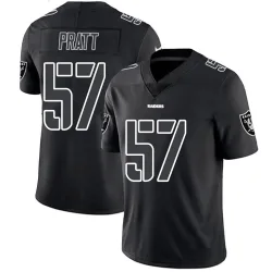 Youth Germaine Pratt Las Vegas Raiders No.57 Limited Jersey - Black Impact