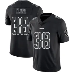 Youth Hudson Clark Las Vegas Raiders No.38 Limited Jersey - Black Impact