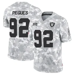 Youth JJ Pegues Las Vegas Raiders No.92 Limited 2024 Salute to Service Jersey - Arctic Camo