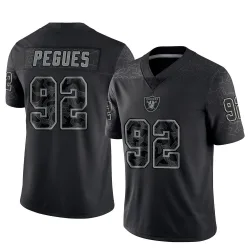 Youth JJ Pegues Las Vegas Raiders No.92 Limited Reflective Jersey - Black