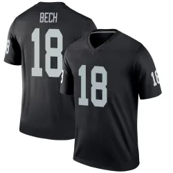 Youth Jack Bech Las Vegas Raiders No.18 Legend Jersey - Black