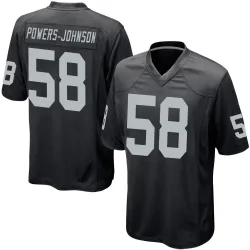 Youth Jackson Powers-Johnson Las Vegas Raiders No.58 Game Team Color Jersey - Black