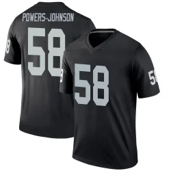 Youth Jackson Powers-Johnson Las Vegas Raiders No.58 Legend Jersey - Black