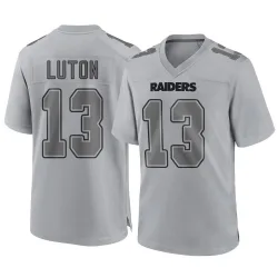 Youth Jake Luton Las Vegas Raiders No.13 Game Atmosphere Fashion Jersey - Gray
