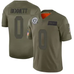 Youth Jakorian Bennett Las Vegas Raiders No.0 Limited 2019 Salute to Service Jersey - Camo