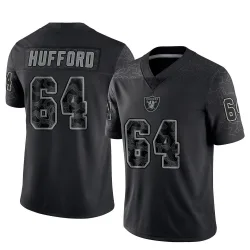 Youth Jarrod Hufford Las Vegas Raiders No.64 Limited Reflective Jersey - Black