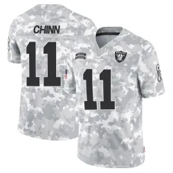 Youth Jeremy Chinn Las Vegas Raiders No.11 Limited 2024 Salute to Service Jersey - Arctic Camo