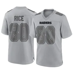 Youth Jerry Rice Las Vegas Raiders No.80 Game Atmosphere Fashion Jersey - Gray
