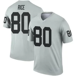Youth Jerry Rice Las Vegas Raiders No.80 Legend Inverted Silver Jersey