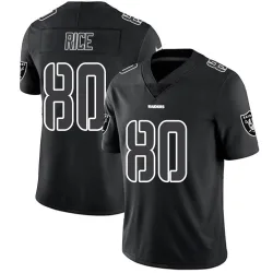 Youth Jerry Rice Las Vegas Raiders No.80 Limited Jersey - Black Impact