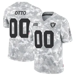 Youth Jim Otto Las Vegas Raiders No.00 Limited 2024 Salute to Service Jersey - Arctic Camo