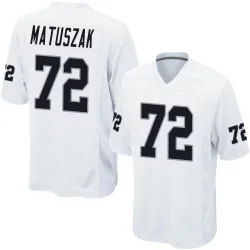 Youth John Matuszak Las Vegas Raiders No.72 Game Jersey - White