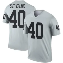 Youth Jonathan Sutherland Las Vegas Raiders No.40 Legend Inverted Silver Jersey