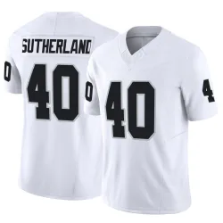 Youth Jonathan Sutherland Las Vegas Raiders No.40 Limited Vapor F.U.S.E. Jersey - White