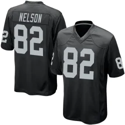 Youth Jordy Nelson Las Vegas Raiders No.82 Game Team Color Jersey - Black